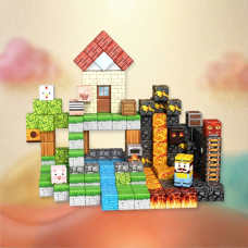 Конструктор Minecraft на магнітах Будинок біля Вогняної Гори на 150 блоків