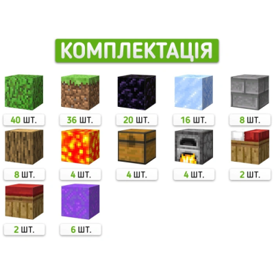 Конструктор Minecraft на магнітах Містичний Лісовий Портал на 150 блоків