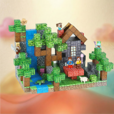 Конструктор Minecraft на магнітах Містичний Лісовий Будинок на 319 блоків 