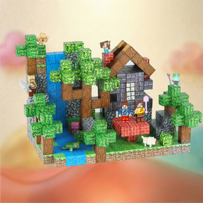 Конструктор Minecraft на магнітах Містичний Лісовий Будинок на 319 блоків 